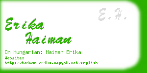 erika haiman business card